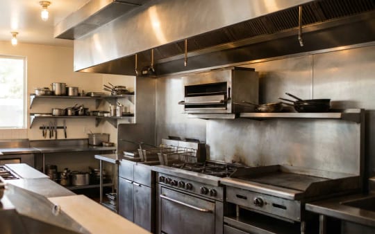 Commercial restaurant kitchen line — appliance repair in Fullerton